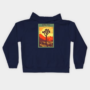 Joshua Tree National Park Vintage Travel Poster Kids Hoodie